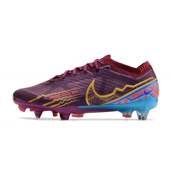 Nike Zoom Mercurial Vapor XV Elite Sg Pro KM Foncé Betterave Mtlc Vivid Or