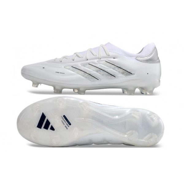 adidas Copa Pure II Elite+ FG Crampons Blanc Blanc Argent Mét