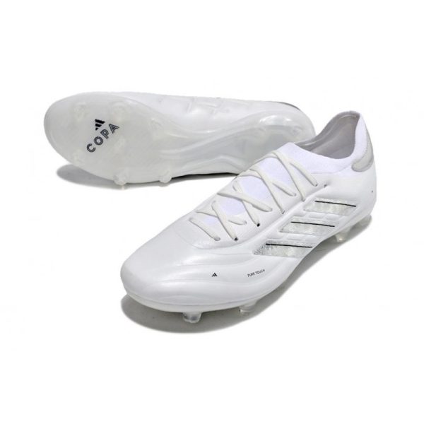 adidas Copa Pure II Elite+ FG Crampons Blanc Blanc Argent Mét