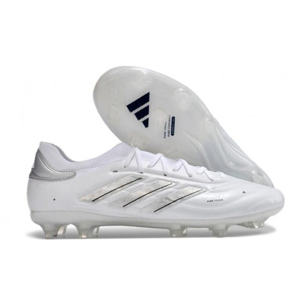 adidas Copa Pure II Elite+ FG Crampons Blanc Blanc Argent Mét