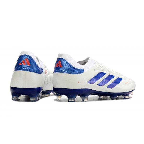 adidas Copa Pure II Elite+ FG Crampons Blanc Ftwr Bleu Lucide Rouge Solaire
