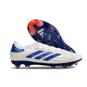 adidas Copa Pure II Elite+ FG Crampons Blanc Ftwr Bleu Lucide Rouge Solaire