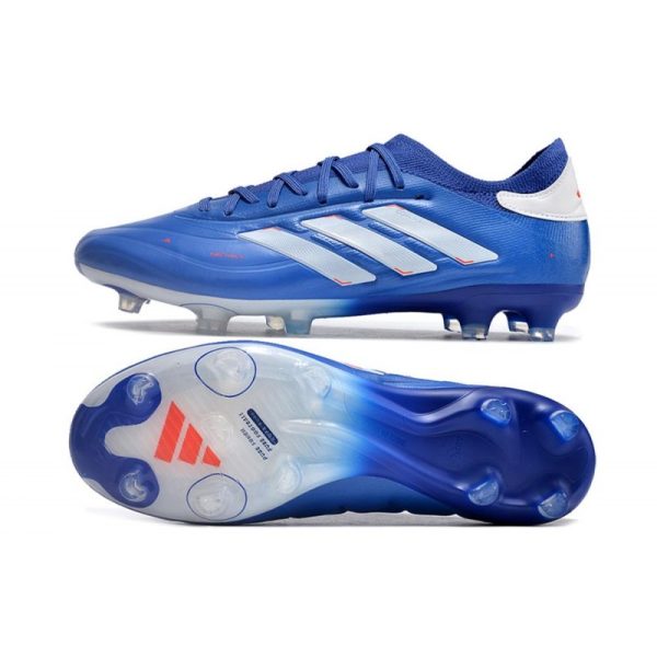 adidas Copa Pure II Elite+ FG Crampons Bleu Lucide Blanc Rouge Solaire