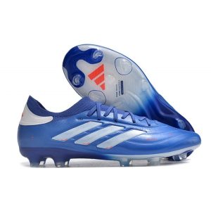 adidas Copa Pure II Elite+ FG Crampons Bleu Lucide Blanc Rouge Solaire