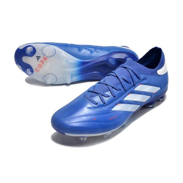 adidas Copa Pure II Elite+ FG Crampons Bleu Lucide Blanc Rouge Solaire