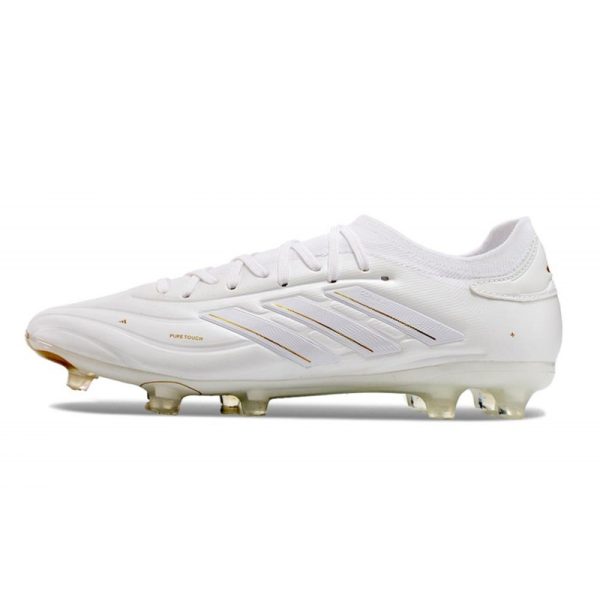 adidas Copa Pure II Elite+ FG Crampons Cuir Blanc Ftwr Or Métallique