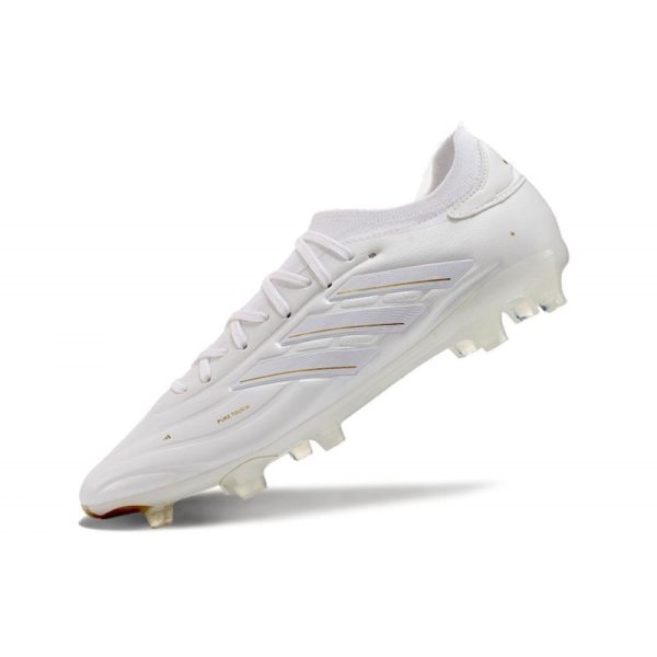adidas Copa Pure II Elite+ FG Crampons Cuir Blanc Ftwr Or Métallique