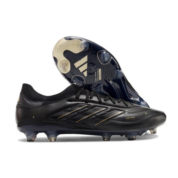 adidas Copa Pure II Elite+ FG Crampons Noir Carbone Or Métallique