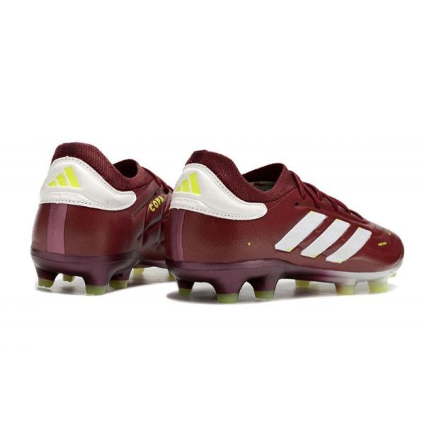 adidas Copa Pure II Elite+ FG Crampons Rouge Ombre Blanc Jaune Solaire Equipe
