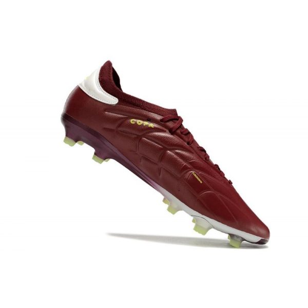 adidas Copa Pure II Elite+ FG Crampons Rouge Ombre Blanc Jaune Solaire Equipe