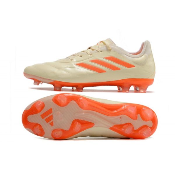 adidas Copa Pure.1 FG Nouvelles Blanc Cassé Orange Solaire Equipe