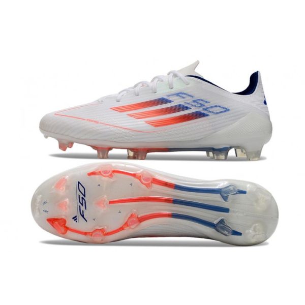 adidas F50 Elite FG Nouveau Blanc Bleu Rouge
