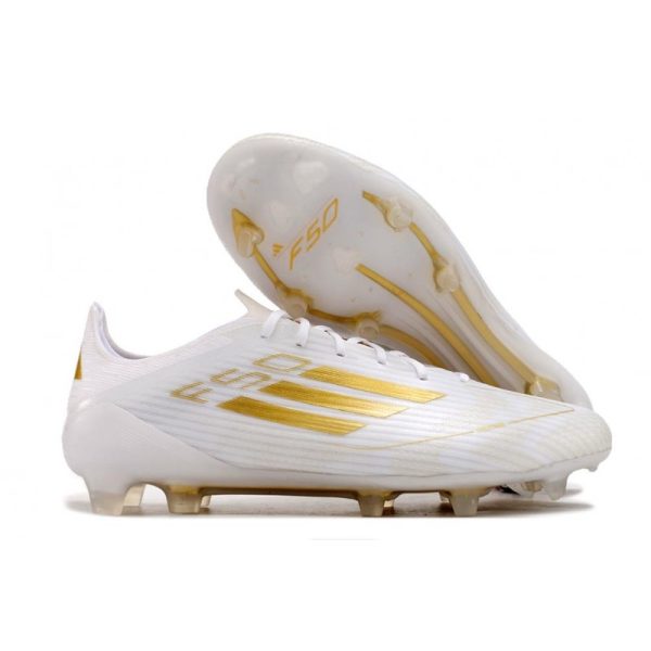 adidas F50 Elite FG Nouveau Blanc Dore