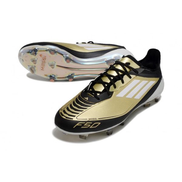 adidas F50 Elite FG Nouveau Doré Noir Blanc