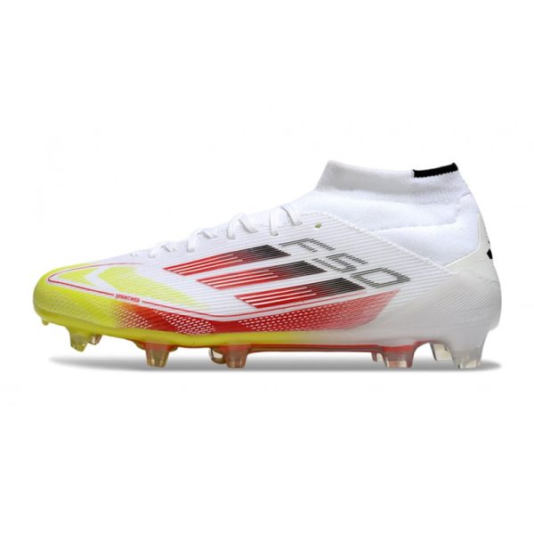 adidas F50 Elite Mid FG Nouvel Advancement - Blanc Rouge Jaune