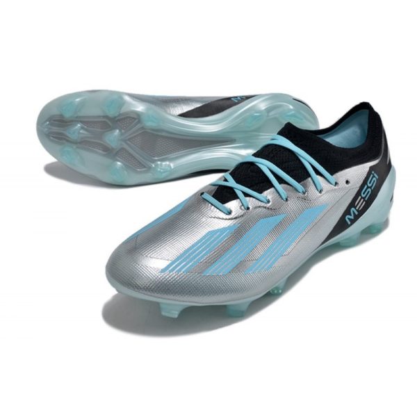 adidas Performance X Crazyfast Messi.1 FG Argent Métallique Bleu Bonheur Noir