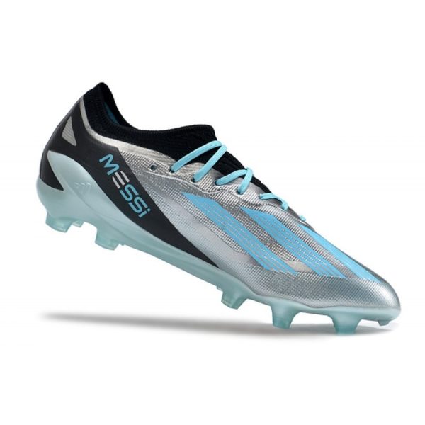 adidas Performance X Crazyfast Messi.1 FG Argent Métallique Bleu Bonheur Noir