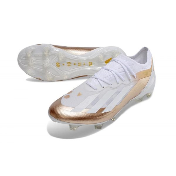 adidas Performance X Crazyfast Messi.1 FG Blanc Cuivre Métallique