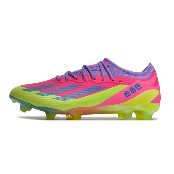 adidas Performance X Crazyfast Messi.1 FG Korean Nights Son - Lucid Lemon Bleu Rose ÉDITION LIMITÉE