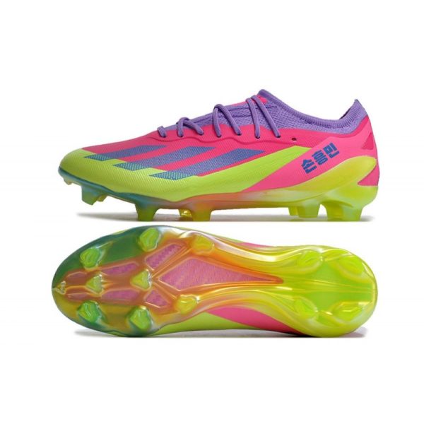adidas Performance X Crazyfast Messi.1 FG Korean Nights Son - Lucid Lemon Bleu Rose ÉDITION LIMITÉE