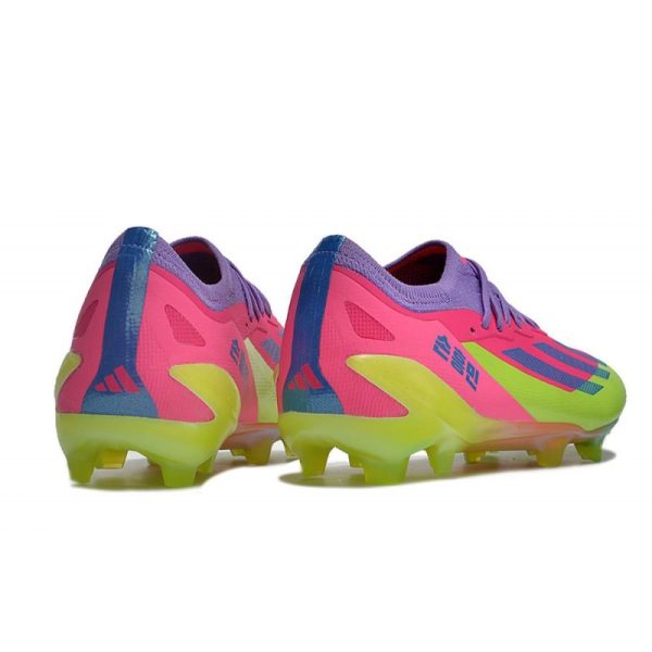 adidas Performance X Crazyfast Messi.1 FG Korean Nights Son - Lucid Lemon Bleu Rose ÉDITION LIMITÉE