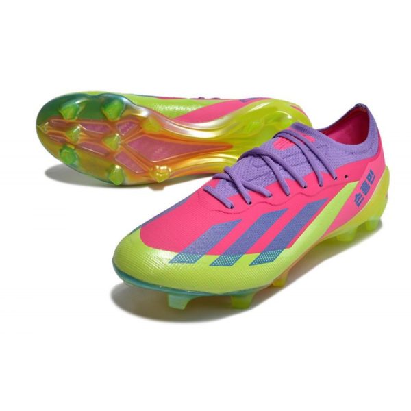 adidas Performance X Crazyfast Messi.1 FG Korean Nights Son - Lucid Lemon Bleu Rose ÉDITION LIMITÉE