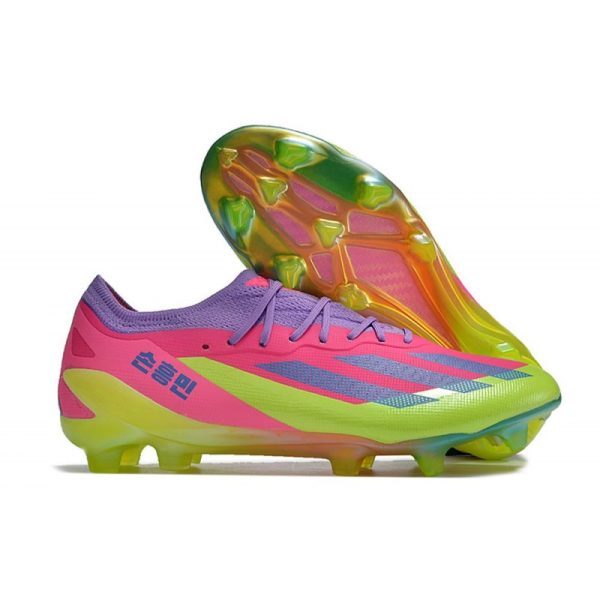 adidas Performance X Crazyfast Messi.1 FG Korean Nights Son - Lucid Lemon Bleu Rose ÉDITION LIMITÉE