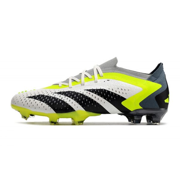 adidas Predator Accuracy.1 Low FG Homme Blanc Noir Citron Lucide