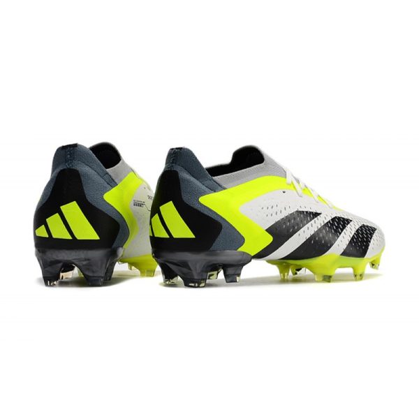 adidas Predator Accuracy.1 Low FG Homme Blanc Noir Citron Lucide