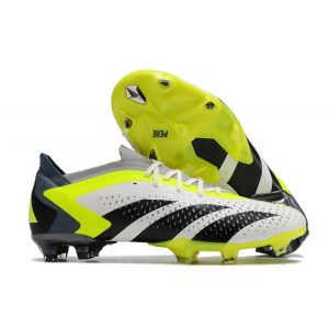 adidas Predator Accuracy.1 Low FG Homme Blanc Noir Citron Lucide
