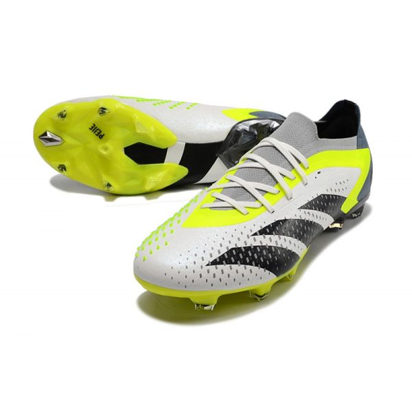 adidas Predator Accuracy.1 Low FG Homme Blanc Noir Citron Lucide