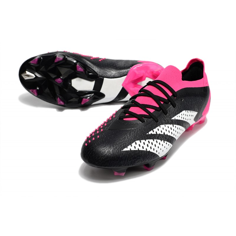 adidas Predator Accuracy.1 Low FG Noir Blanc Rose Equipe Choc