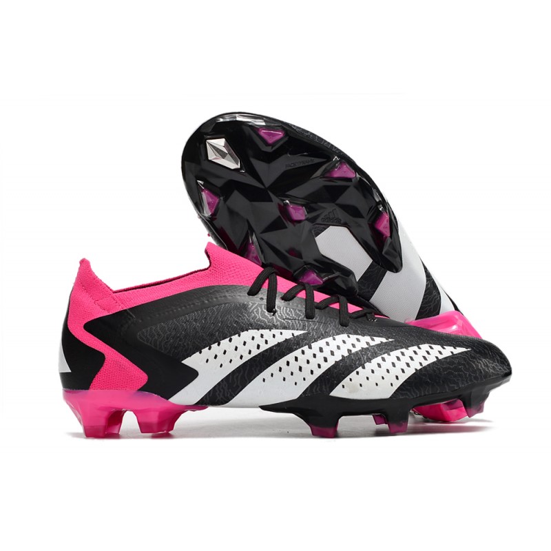 Chaussures adidas Predator Accuracy.1 Low FG Noir Blanc Rose Equipe Choc