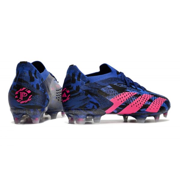 adidas Predator Accuracy.1 Low FG PP Bleu Lucide Magenta Réel Equipe Noir Foncé