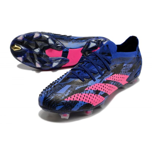 adidas Predator Accuracy.1 Low FG PP Bleu Lucide Magenta Réel Equipe Noir Foncé