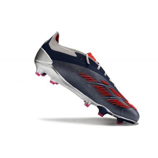 adidas Predator Elite FG Chaussure Argent Noir Rouge