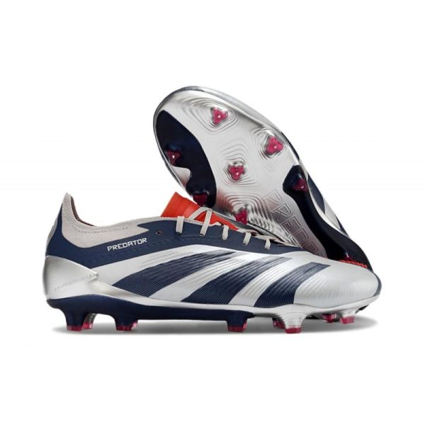 Chaussures de foot adidas Predator Elite FG Argent Noir Rouge