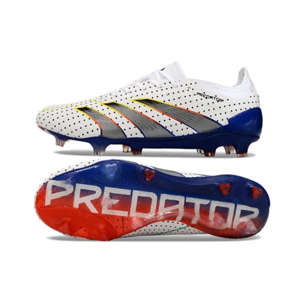 adidas Predator Elite FG Chaussure Blanc Gris Bleu Rouge