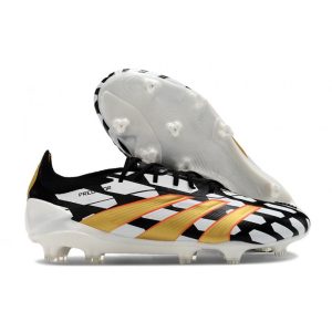 Chaussures de foot adidas Predator Elite FG Blanc Noir Or