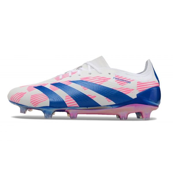 adidas Predator Elite FG Chaussure Blanc Rose Bleu