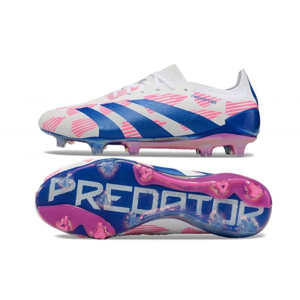 adidas Predator Elite FG Chaussure Blanc Rose Bleu
