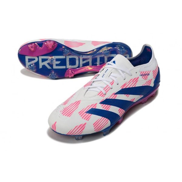 adidas Predator Elite FG Chaussure Blanc Rose Bleu