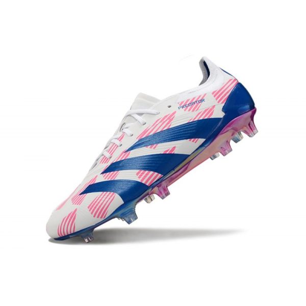 adidas Predator Elite FG Chaussure Blanc Rose Bleu