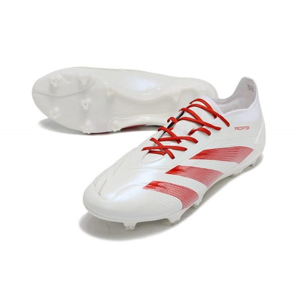 adidas Predator Elite FG Chaussure Blanc Rouge