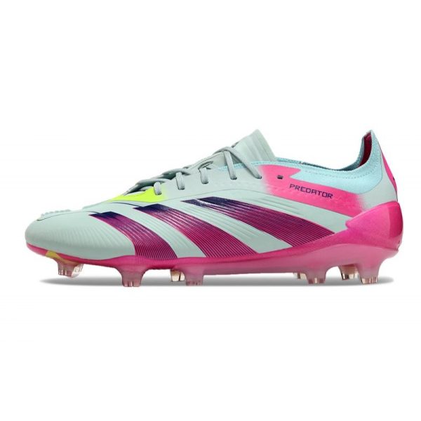 adidas Predator Elite FG Chaussure Bleu Très Pâle Rose Lucide Jaune Semi Solaire
