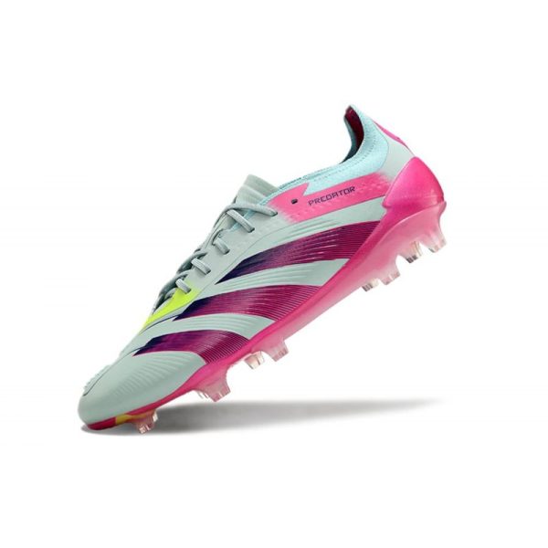 adidas Predator Elite FG Chaussure Bleu Très Pâle Rose Lucide Jaune Semi Solaire