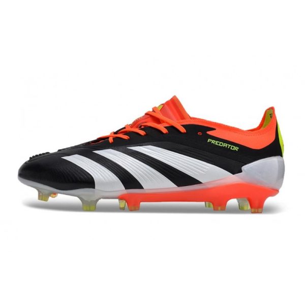 adidas Predator Elite FG Chaussure Noir Banc Rouge Solaire