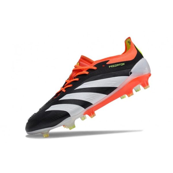 adidas Predator Elite FG Chaussure Noir Banc Rouge Solaire