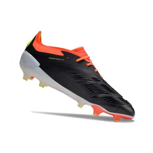 adidas Predator Elite FG Chaussure Noir Banc Rouge Solaire