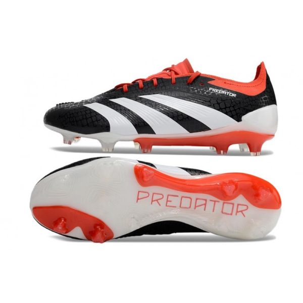 adidas Predator Elite FG Chaussure Noir Blanc Rouge